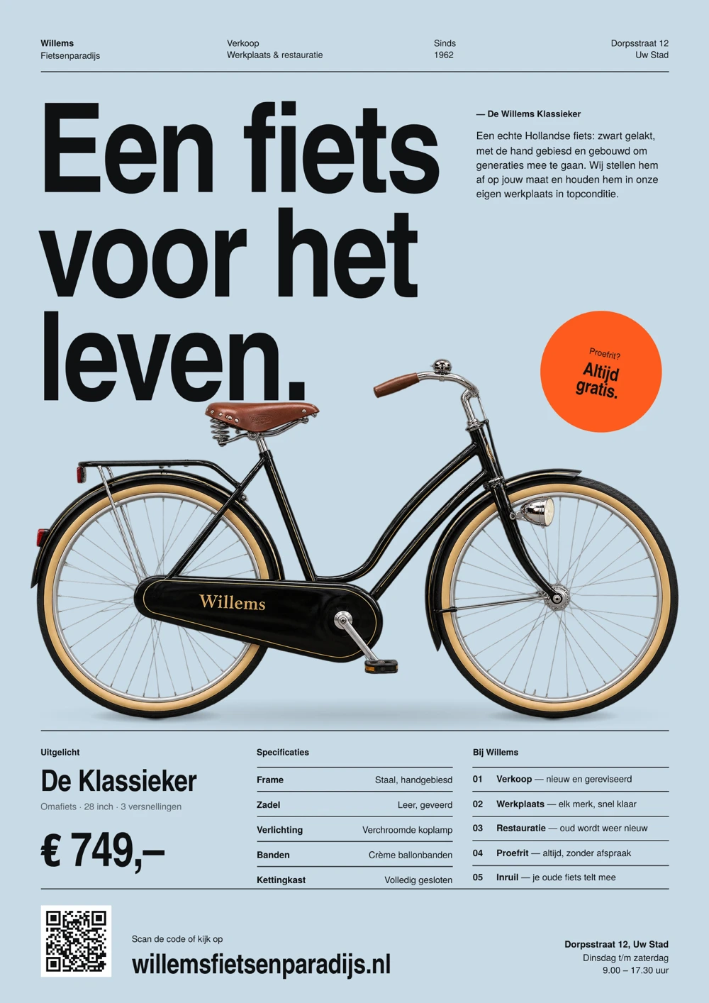 Willems Fietsparadijs poster